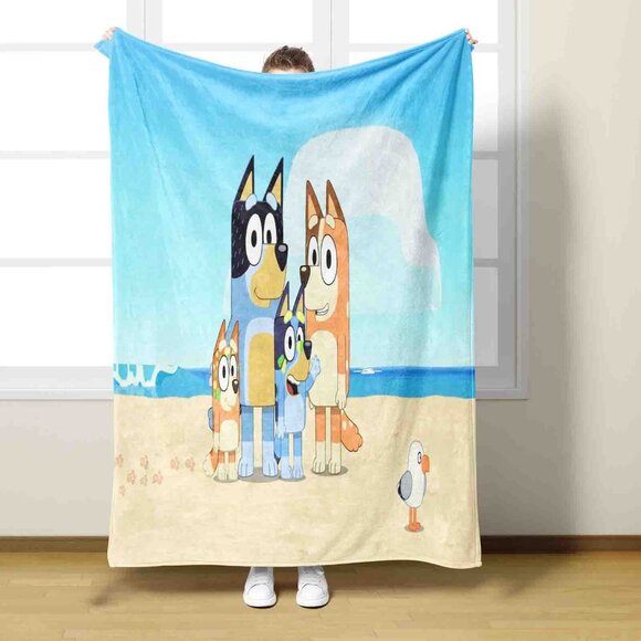 Bluey Fleece Throw Blanket Cartoon Cute for kids Soft (BRAND NEW) 50X40 Inch - Picture 1 of 8